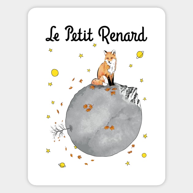 Le Petit Renard Sticker by DrMonekers